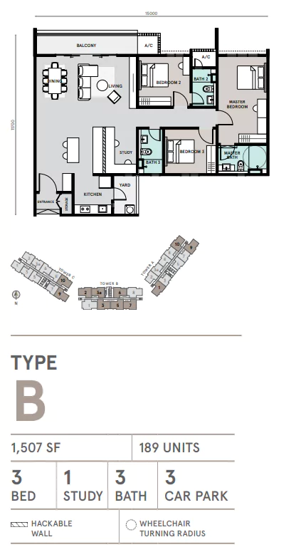 Triara Ara Damansara-Floor Plan-B