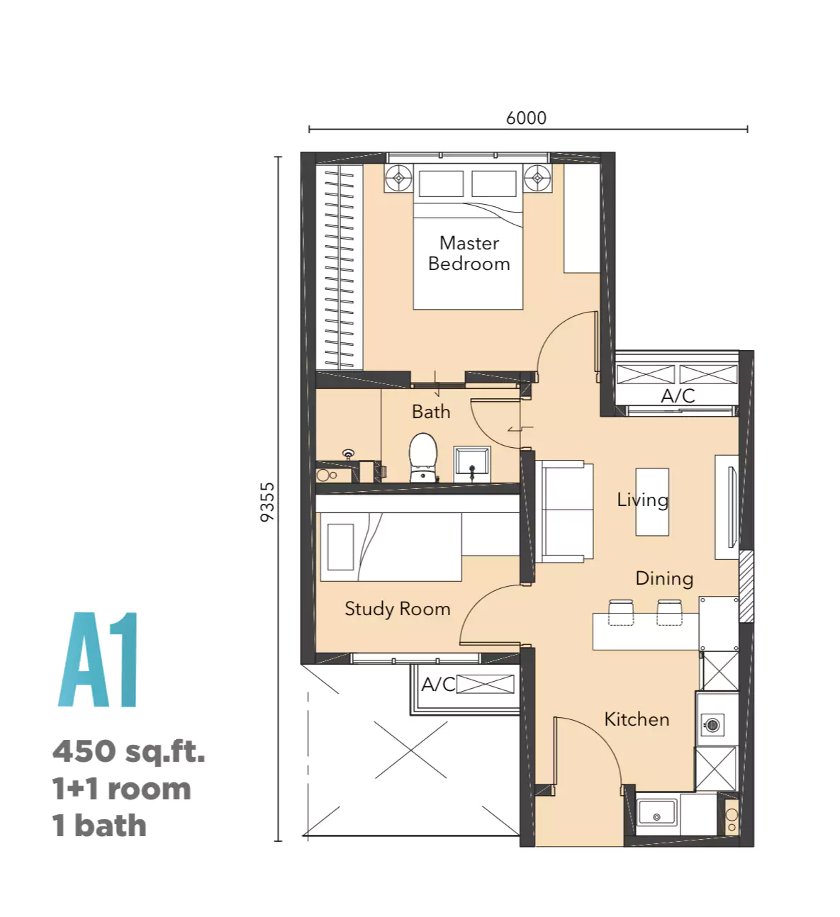 121 Residences PJ - Floor Plan Type A1