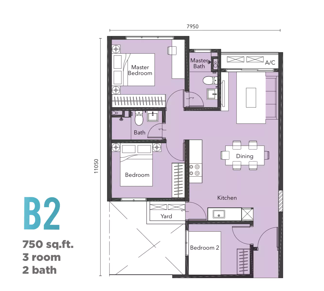121 Residences PJ - Floor Plan Type B2
