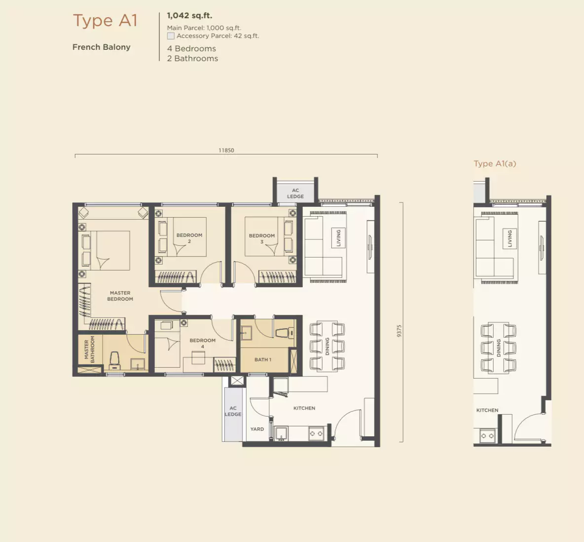 Alora Residences Subang Jaya - Floor Plan Type A1