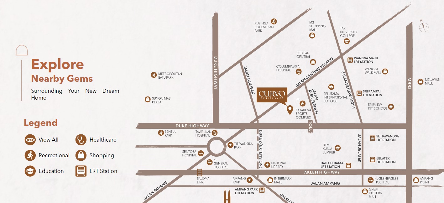 Curvo Residence-Map
