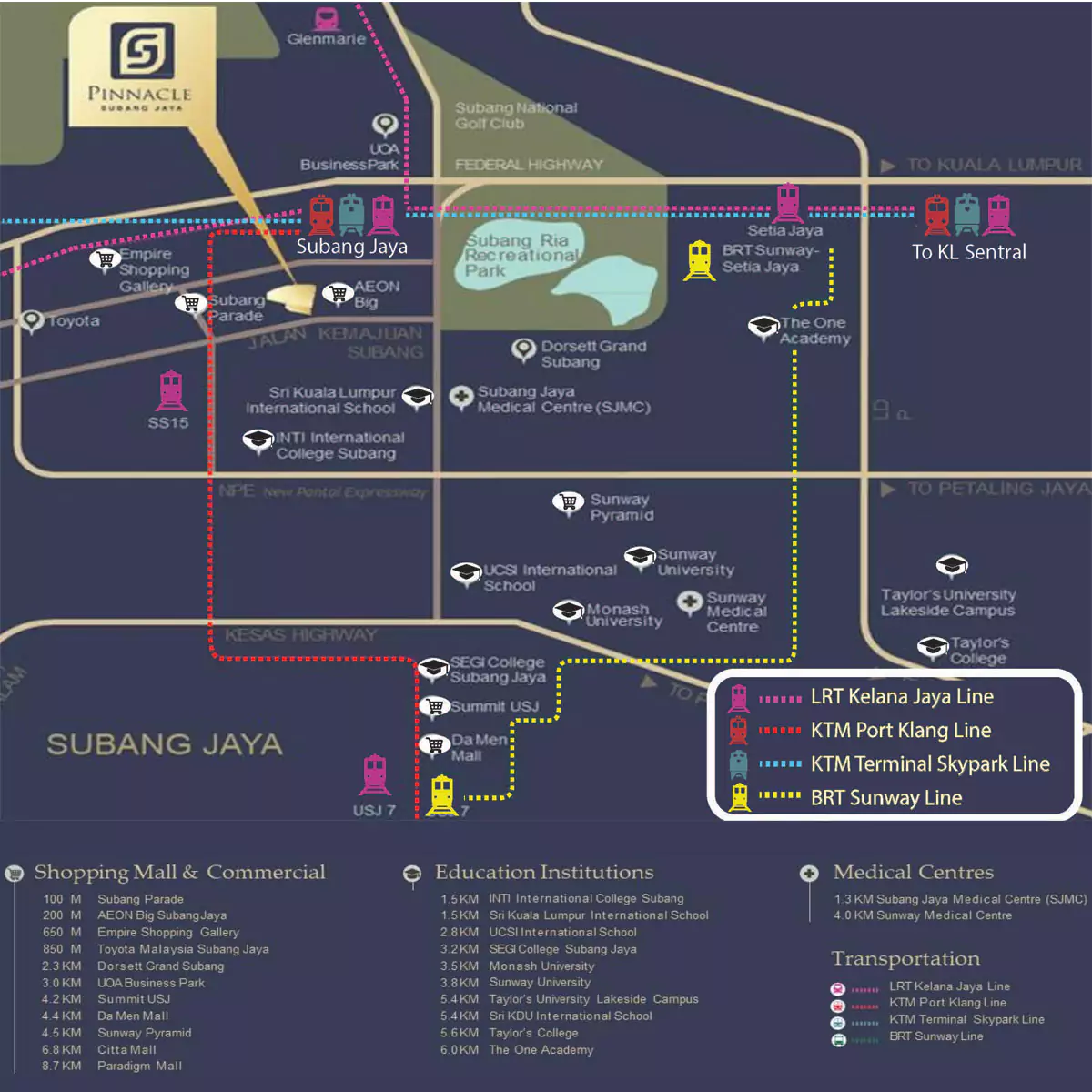 Pinnacle Subang Jaya Location Plan