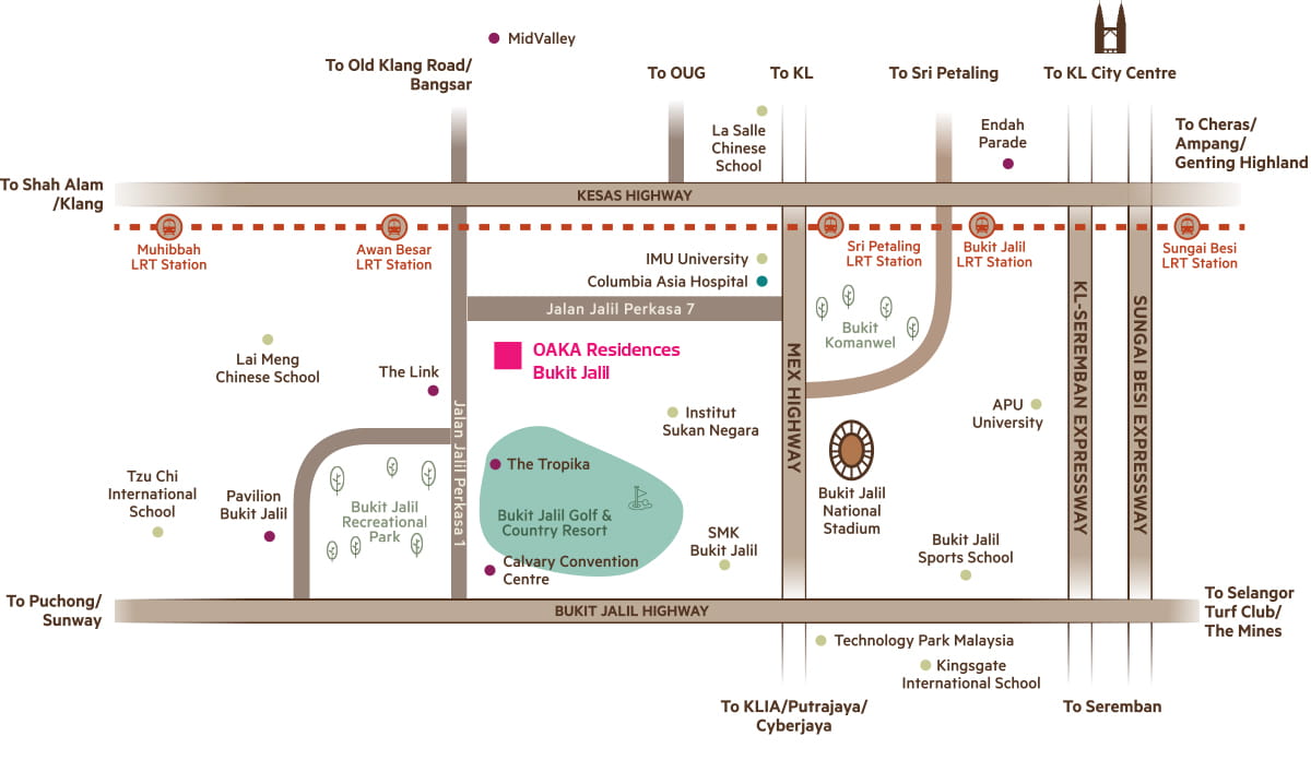 Oaka Residence-Bukit Jalil-Location