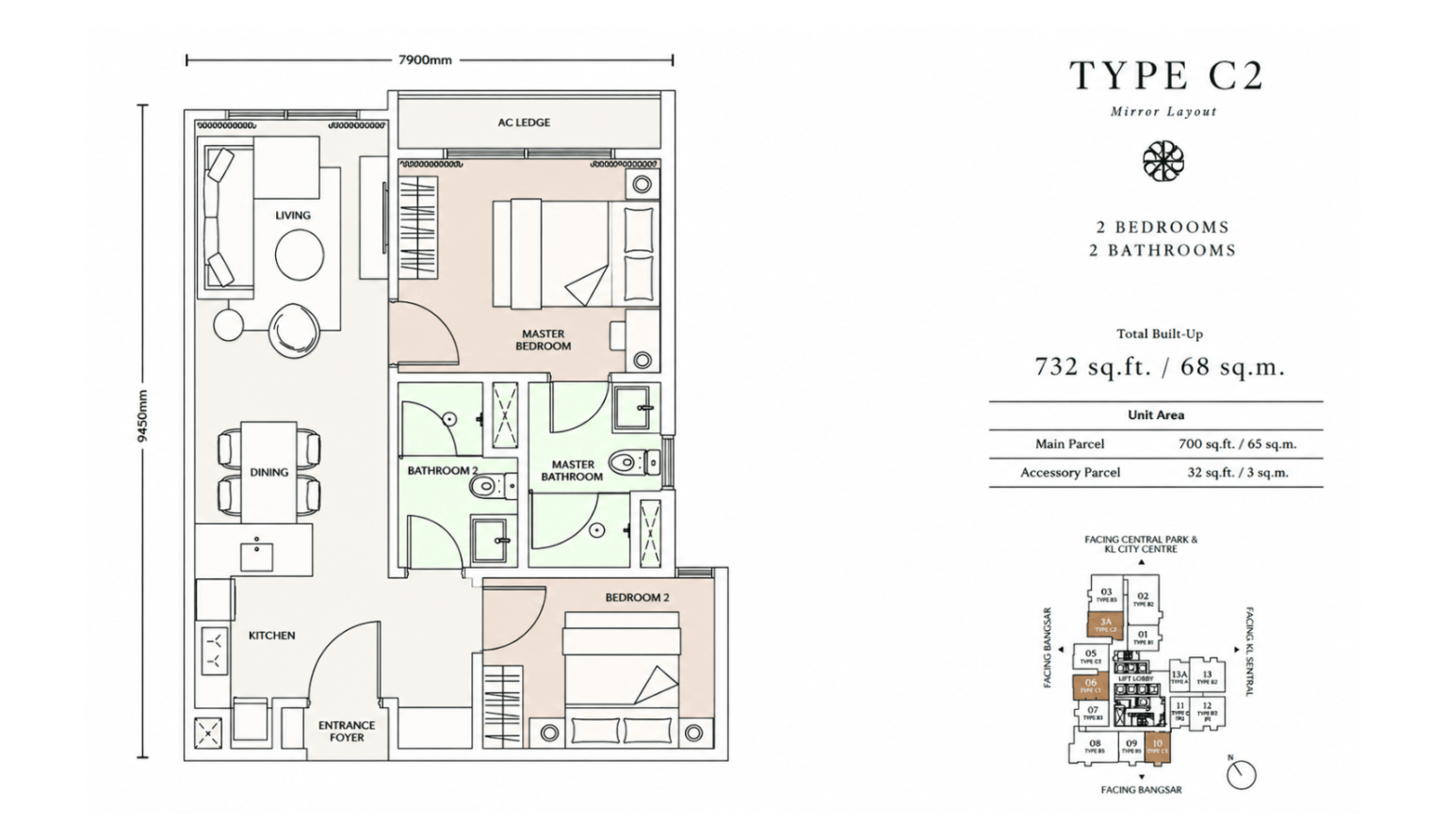 Parkside Residences Layout Type C2